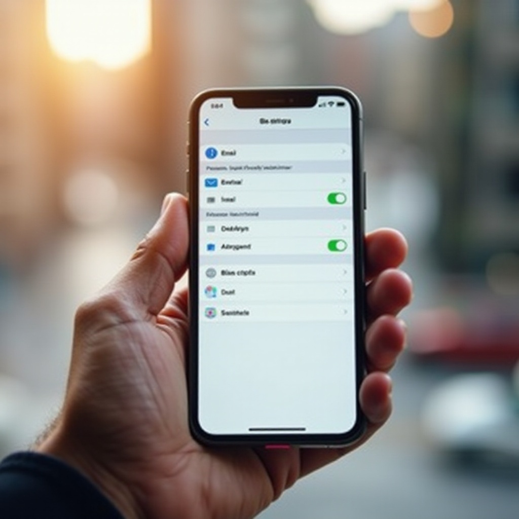 change email settings on iphone